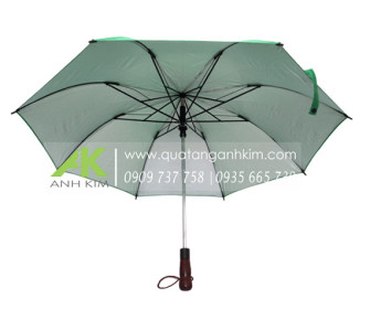 Dù gấp 2 tay cầm gỗ R70 in logo Đất Xanh Đông Nam Á
